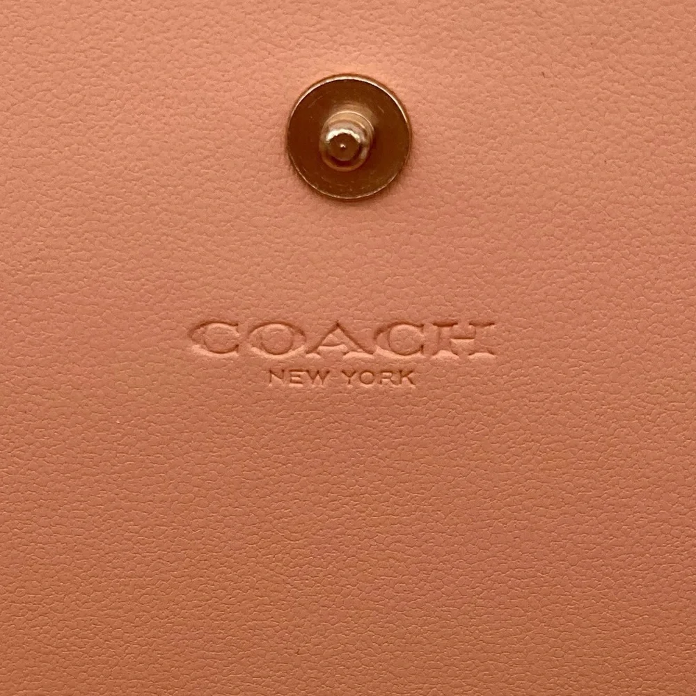 Coach Slim Trifold Wallet In Signature Canvas - Picture 11 of 12